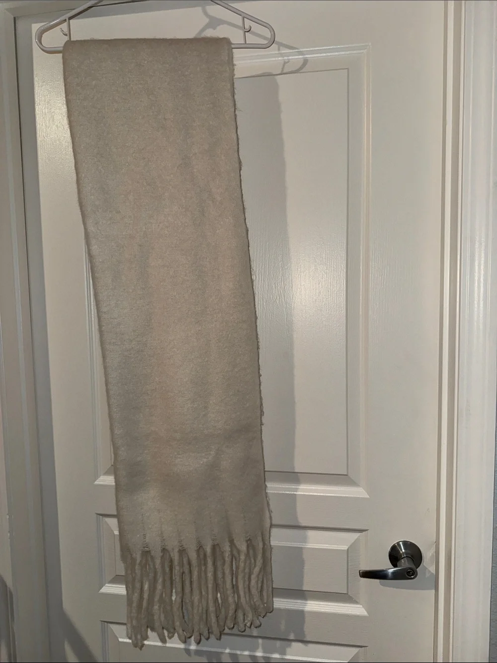 American Eagle Outfitters Cream Fringe Scarf